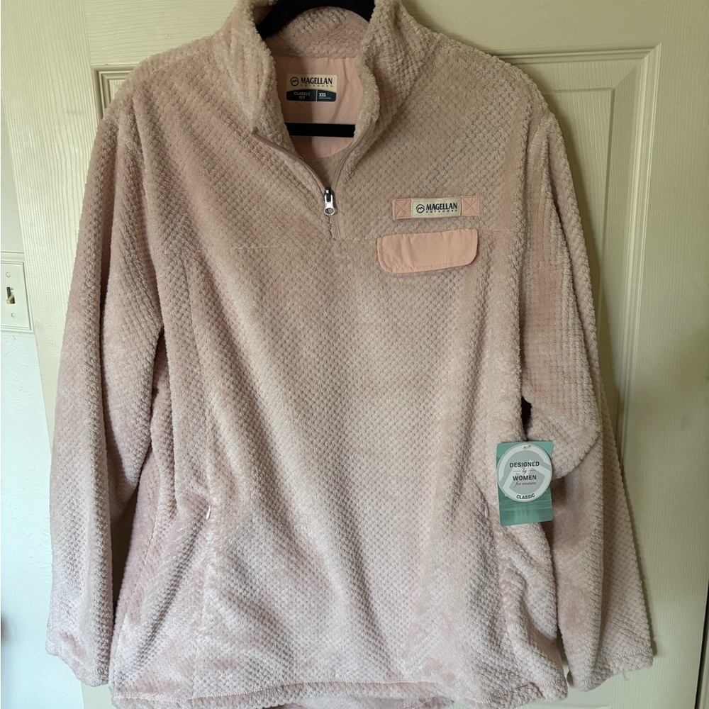 NWT Magellan Outdoors Light Pink Fleece Pullover
